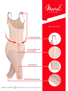 Postsurgical Full Body Shaper for Women | Open Bust with Front Closure